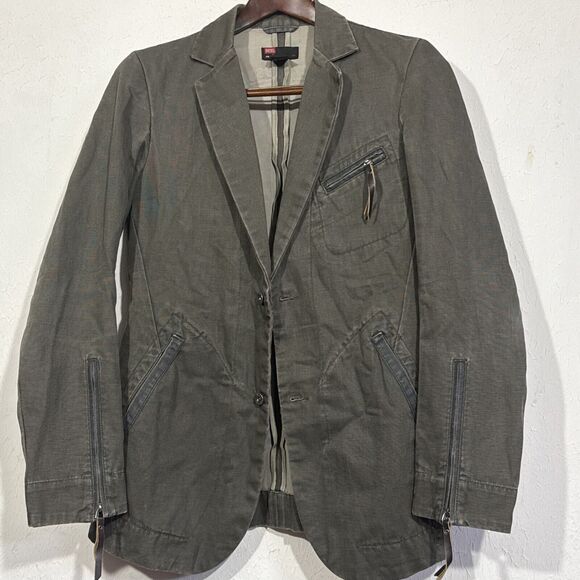 Diesel Space Sky Hub Canvas Blazer Jacket Men’s Small Vintage - Picture 3 of 4